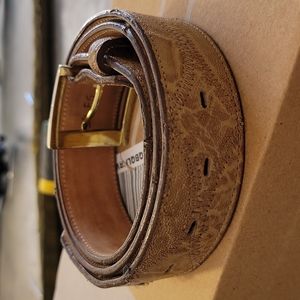 Justin boots tan genuine elephant belt 34